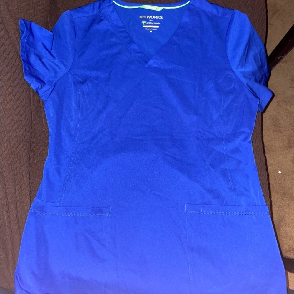 SOLD Healing Hands Royal Blue Scrub Set Med/Large